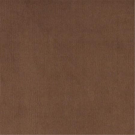 Finefabrics 54 in. Wide Brown Thin Solid Corduroy Striped Upholstery Velvet Fabric FI60010